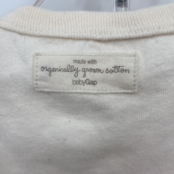 Baby Gap Unisex Organic Cotton Off White Sleeper/ Footie Size 0-3 Months - Picture 7 of 9